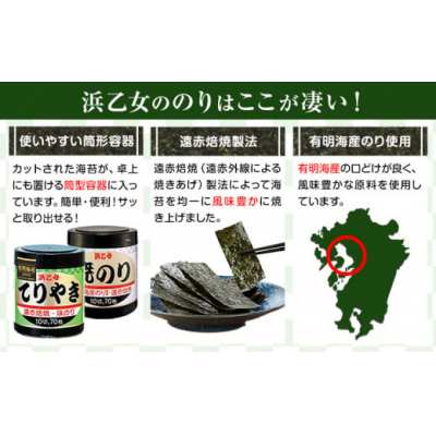 焼海苔 大容量 遠赤焙焼焼のり (10切70枚×3個) 210枚 浜乙女