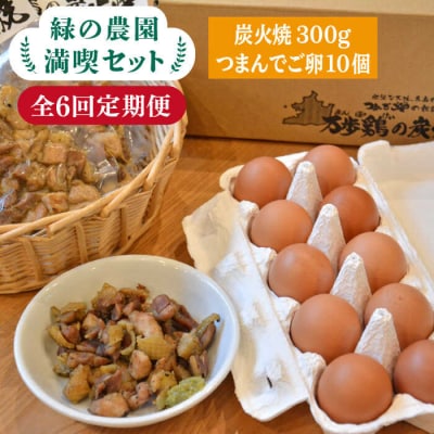 【全6回定期便】《 鶏 の 炭火焼 と ブランド 卵 のセット》緑の農園 満喫セット[AGA034]