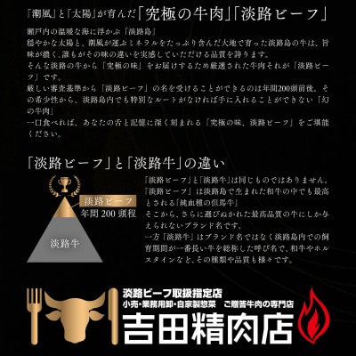 【淡路ビーフ】吉田精肉店の至極の淡路ビーフ　サーロインステーキ500g(約250g×2枚)(2人前)