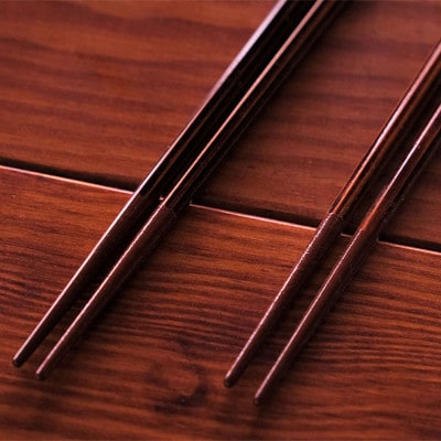 八角箸　花塗り(夫婦箸)2膳