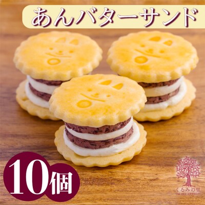 ケーキハウスくるみの里のあんバターサンド 10個 TF637