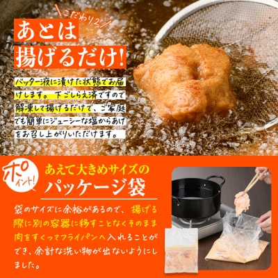 時短おかず 揚げるだけ 大分からあげ 醤油にんにく味 (計1kg・500g×2パック) 