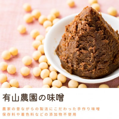 有山農園の無添加手作り味噌　720g×4個