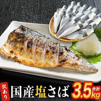 さば 〈 訳あり 〉 国産 塩さば フィーレ 3.5kg 冷凍 切身 フィレ 鯖 不揃い 石巻応援