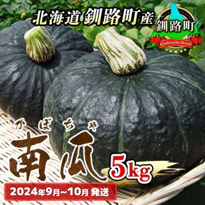 <北海道 釧路町産> 南瓜(かぼちゃ)5kg <2024年9月～10月発送>