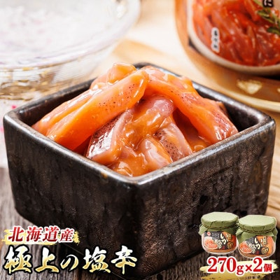 北海道産 極上の逸品 いか塩辛【瓶】270g×2個セット