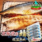 北海道産 鯖(さば)のみを、低温で一夜干しにした低温熟成＜半身 210g以上＞ ×5尾