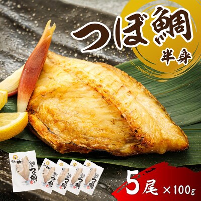 厳選したツボダイを一夜干しにした 「つぼ鯛(半身100g)」5個セット