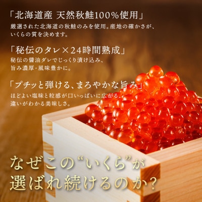 【毎月定期便】いくら醤油漬け (250g×2パック 500g)×1箱 北海道産の鮭卵全4回