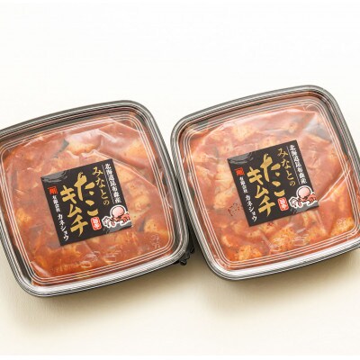 【毎月定期便】みなとのタコキムチ<北海道釧路町 昆布森産タコ使用> 300g×2パック　全4回