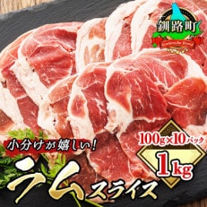 羊肉の小分けが嬉しい! ラムスライス 100g&times;10パック(合計1kg)