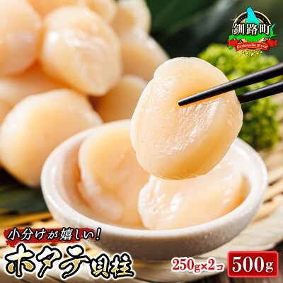 【毎月定期便】北海道産の帆立貝柱を刺身用に小分けに!「ホタテ貝柱」約250g×2コ全12回
