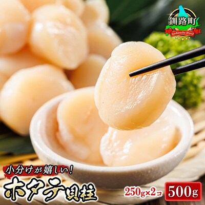 【毎月定期便】北海道産の帆立貝柱を刺身用に小分けに!「ホタテ貝柱」約250g×2コ全9回