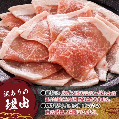 豚肉 訳アリ 部位混合 ウデ・モモ 切り落とし 小分け 北海道産 200g×22パック(4.4kg)