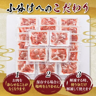 豚肉 訳アリ 部位混合 ウデ・モモ 切り落とし 小分け 北海道産 200g×22パック(4.4kg)