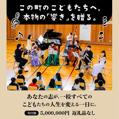 【返礼品なし】未来の感性を育む音楽教育支援寄附(1口 5,000,000円)