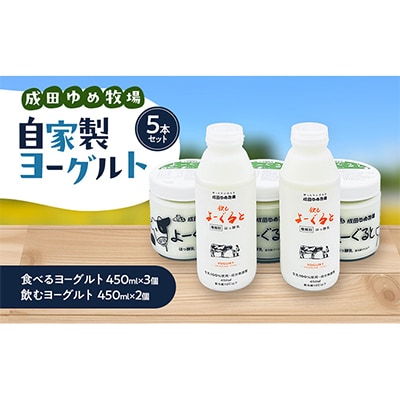 自家製ヨーグルト5本セット 乳製品 食べるヨーグルト 飲むヨーグルト [54020228]