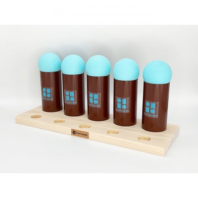 5連筒けん　チョコミント(茶筒・水色玉)[54047054]
