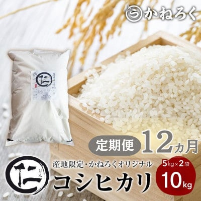 【毎月定期便】厳選 コシヒカリ 仁米 10kg 精米[54040794]全12回
