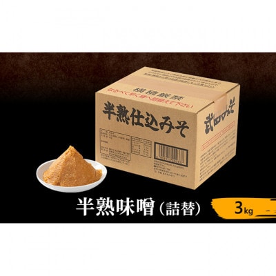 半熟味噌 詰替 3kg 簡単 手作り味噌[54041016]