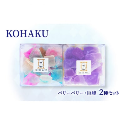 琥珀糖 KOHAKU 2種セット 飴 ベリーベリー 巨峰 ジューシー ゼリー状 [55000217]