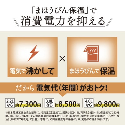 象印 VE電気まほうびん 「 優湯生 」 CVGD30-BM ソフトブラック