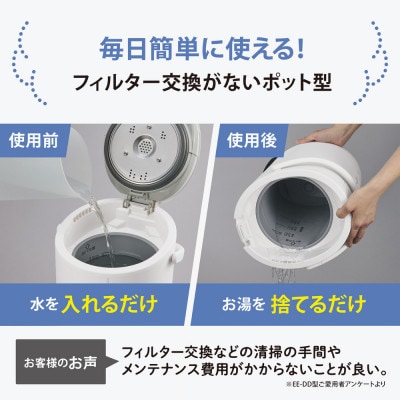 象印 スチーム式加湿器 EEDG50-WA ホワイト