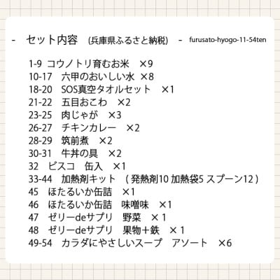【人と防災未来センター協力】非常食セット5日分 54点 防災 兵庫県産