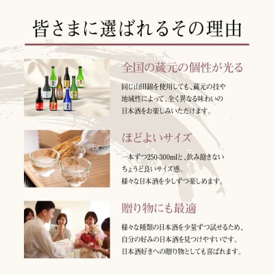 兵庫県産米を使用した日本酒の飲み比べセット(250ml～300ml × 9本)