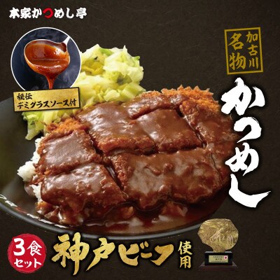 神戸牛 本家かつめし亭のかつめし(3食入り)