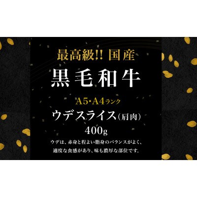 黒毛和牛 ウデスライス 400g(400g×1袋)