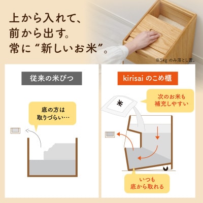 Kirisai 桐のこめ櫃30kg