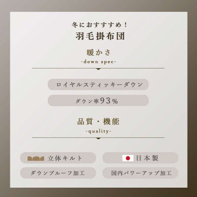 ロイヤルスティッキーダウン93%使用 羽毛掛け布団 シングル 1枚 (ブルー)