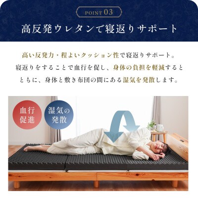 二層式 体圧分散マットレス レギュラー ハニカムシート入り シングル グレー