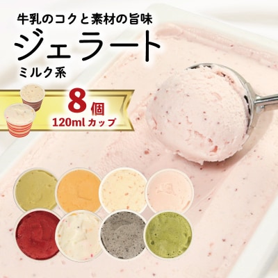 ジェラート  詰め合わせ 120ml 8個 ミルク系のみ ジェラート