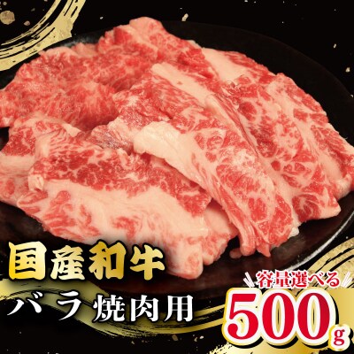 牛肉 バラ 500g 焼肉 国産和牛