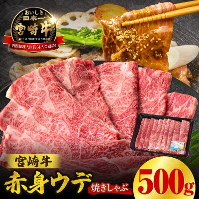 宮崎牛赤身(ウデ)焼きしゃぶ500g