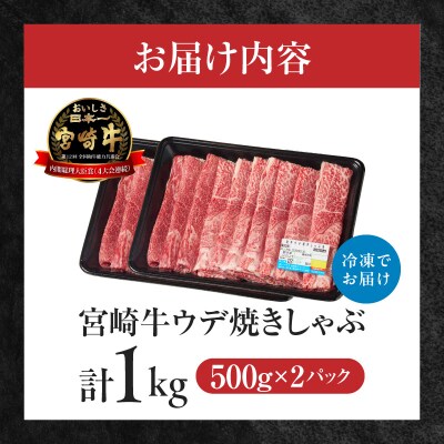 宮崎牛赤身(ウデ)焼きしゃぶ1kg