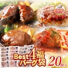 Best4バーグ ハンバーグ 20個セット(合挽4種 各5個)