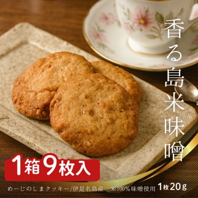めーじの島クッキー 伊是名島産島米100%使用 尚円みそ入り 1箱(20g×9枚)