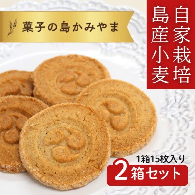 伊是名島産の自家製麦使用!いぜな島の香りをお届けする王様クッキー 2箱(1箱15枚)