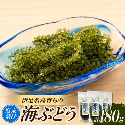 伊是名島そだちの塩水漬け海ぶどう60g×3袋