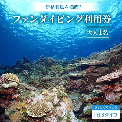 ファンダイビング利用券 大人1名(1日3ダイブまで利用可能)