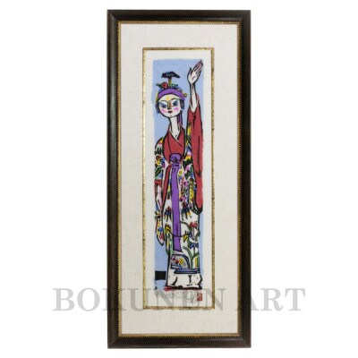【名嘉睦稔・木版画】カムロおどり サイズ極小