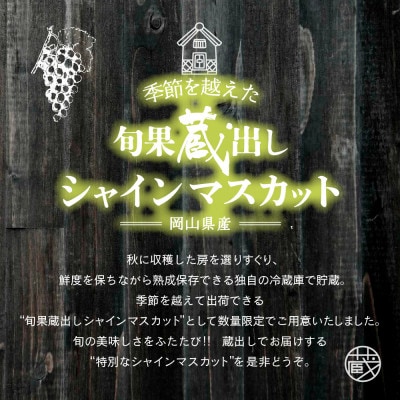 【先行予約】旬果蔵出し 岡山県産シャインマスカット 1.8kg以上【12月上旬～2027年1月発送】