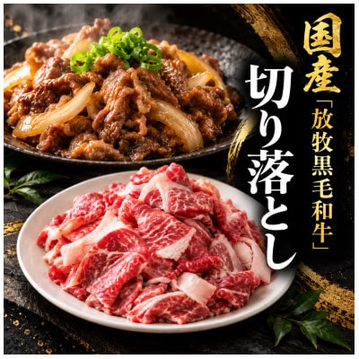 国産「放牧黒毛和牛」切り落とし600g