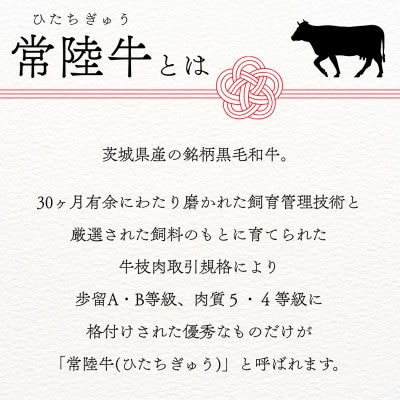 茨城県銘柄黒毛和牛常陸牛モモ・肩切落し約500g