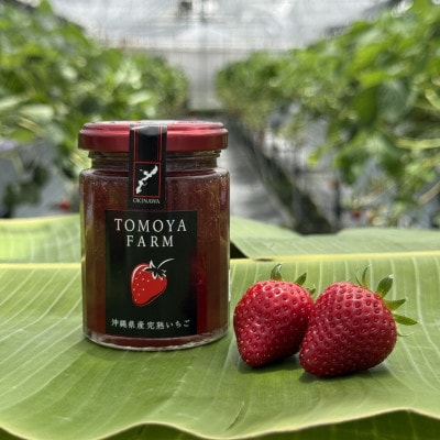 沖縄県中城村産いちご使用 ともや農場の完熟いちごジャム 120g×3個