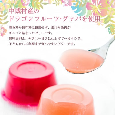自然の甘さを生かしたドラゴンフルーツとグァバのゼリーセット 合計32個(各種16個)