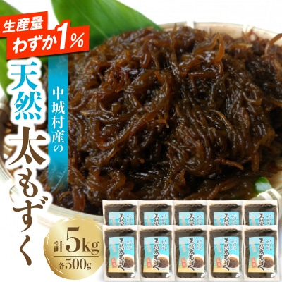 【2026年6月より順次発送】中城村産の天然太もずく 5.0kg(500g×10P)